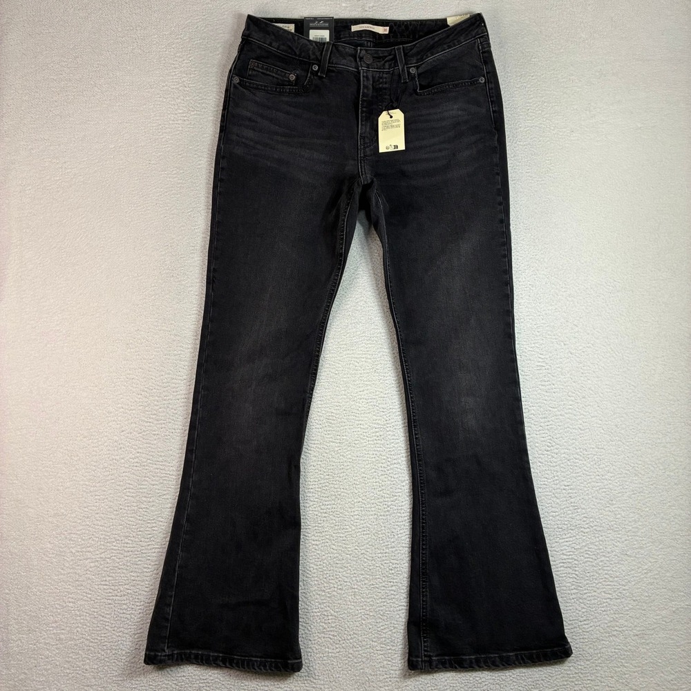 Levis Low Slim Boot Jeans Women 30x32 Black Stretch Denim Bootcut Flare NWT